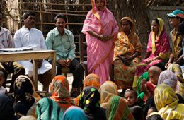 Community mobilisation Local committees formed with key village members to create a supportive environment for people to access social protection, support and government services